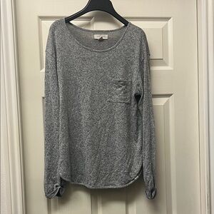Lightweight Gray Long Sleeve Pocket Tee